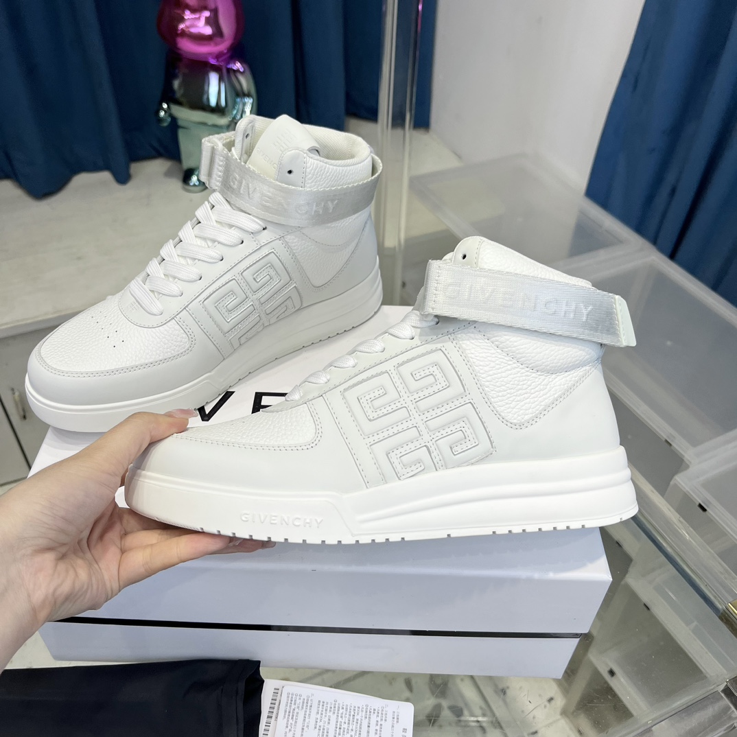 givenchy シューズｎ級品 スポーツシューズ ハイカット スニーカー 厚底 運動靴 レザー ランニング メンズ ホワイト_4