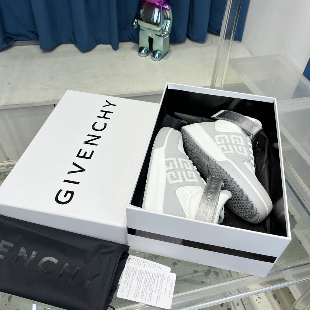 givenchy スニーカー メンズ激安通販 スポーツシューズ 運動靴 ハイカット スニーカー 厚底 牛革 ランニング 通気性いい メンズ グレイ_2