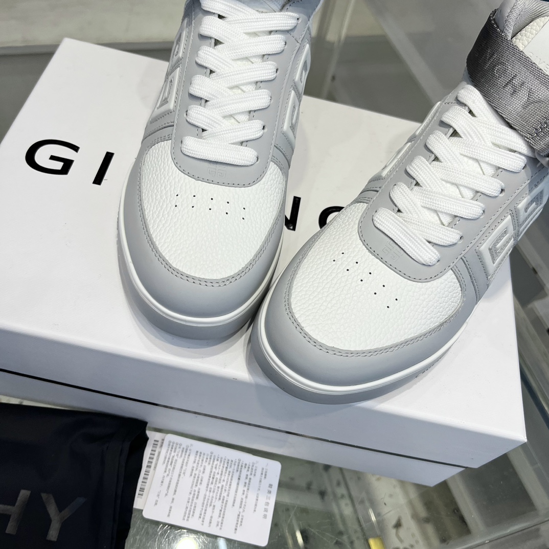 givenchy スニーカー メンズ激安通販 スポーツシューズ 運動靴 ハイカット スニーカー 厚底 牛革 ランニング 通気性いい メンズ グレイ_5
