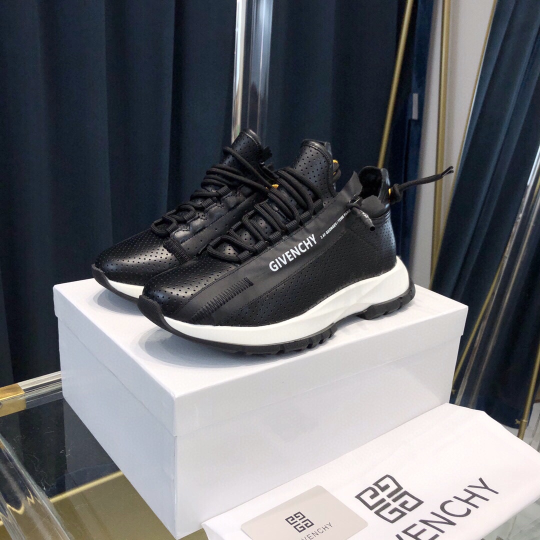 超レア激得 ジバンシィ 靴 メンズコピー 運動シューズ レザー スポーツシューズ 牛革 通気性いい ランニング ブラック_2