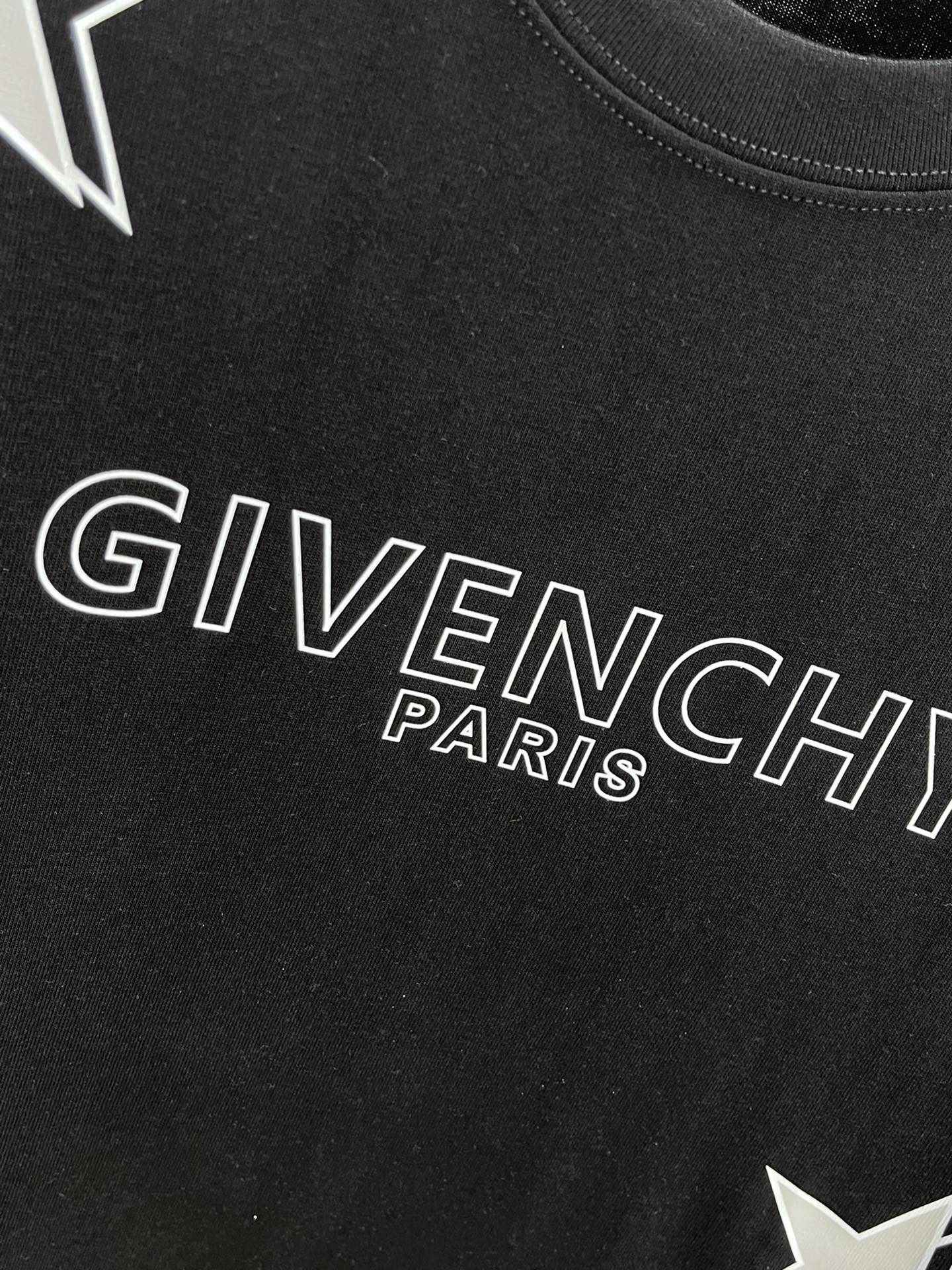 爽やかな ジバンシィ tシャツ メンズｎ級品 トップス 純綿 星プリント 柔らかい ファッション 人気定番 ブラック_5