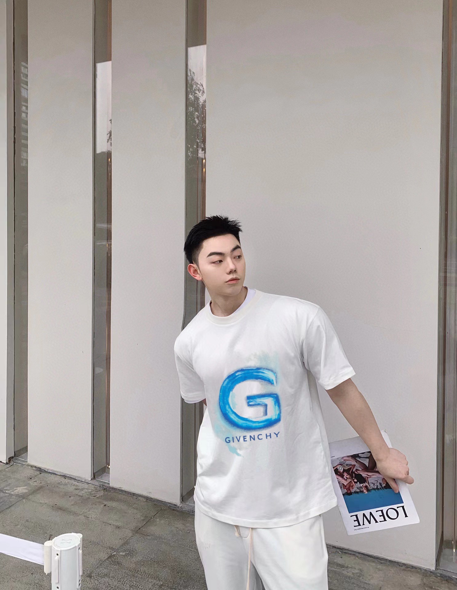 限定セール低価 ジバンシィ キッズ激安通販 Tシャツ トップス 純綿 ロゴプリント 柔らかい ファッション シンプル ホワイト_1