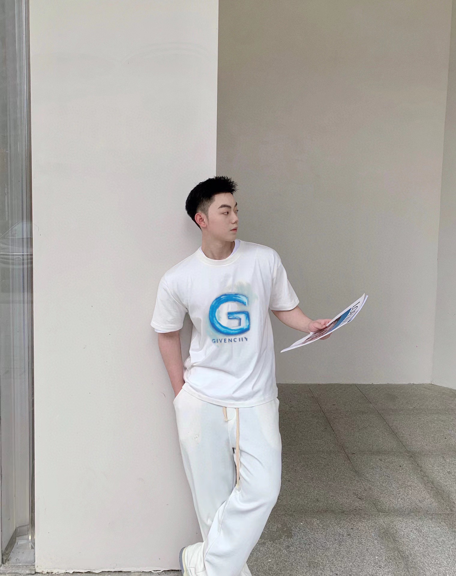 限定セール低価 ジバンシィ キッズ激安通販 Tシャツ トップス 純綿 ロゴプリント 柔らかい ファッション シンプル ホワイト_3
