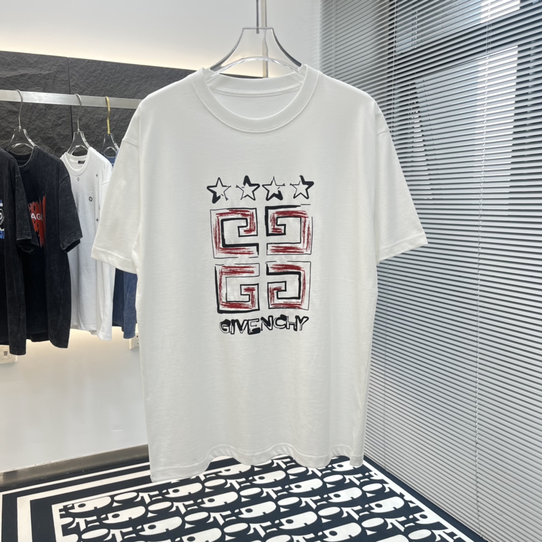 存在感のある ジバンシィtシャツスーパーコピー 半袖 トップス 純綿 シンプル 新品 柔らかい ファッション ロゴプリント ホワイト_1