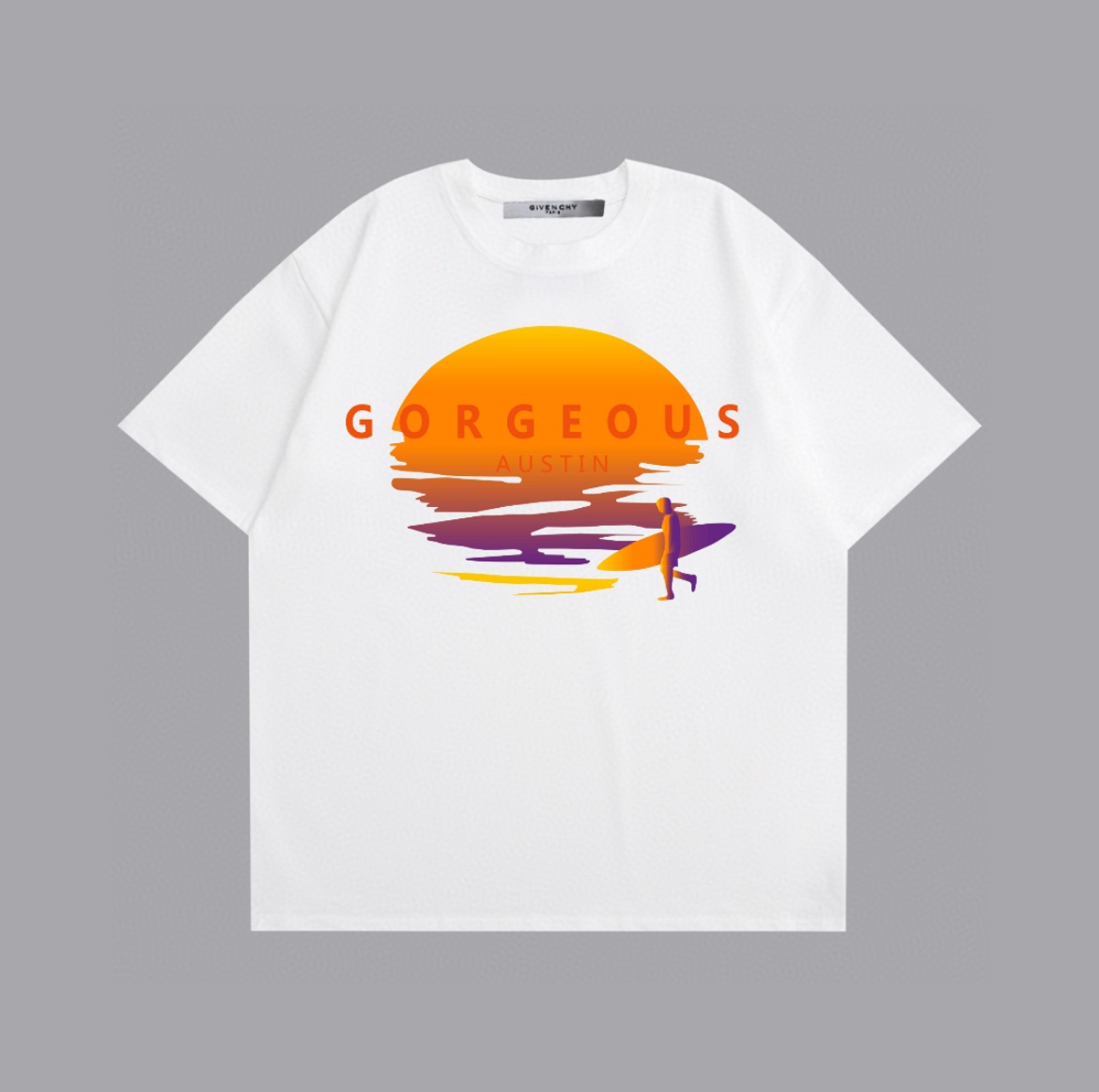 触り心地のいい ジバンシィ tシャツ メンズコピー 半袖 トップス 純綿 柔らかい 男女兼用 早春新作 シンプル ホワイト_1