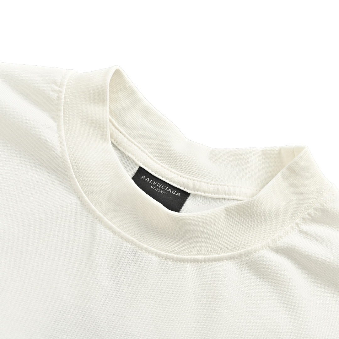 バレンシアガ 激安通販 コピー 半袖 Tシャツ コットン ホワイト 柔らかい 花柄_3