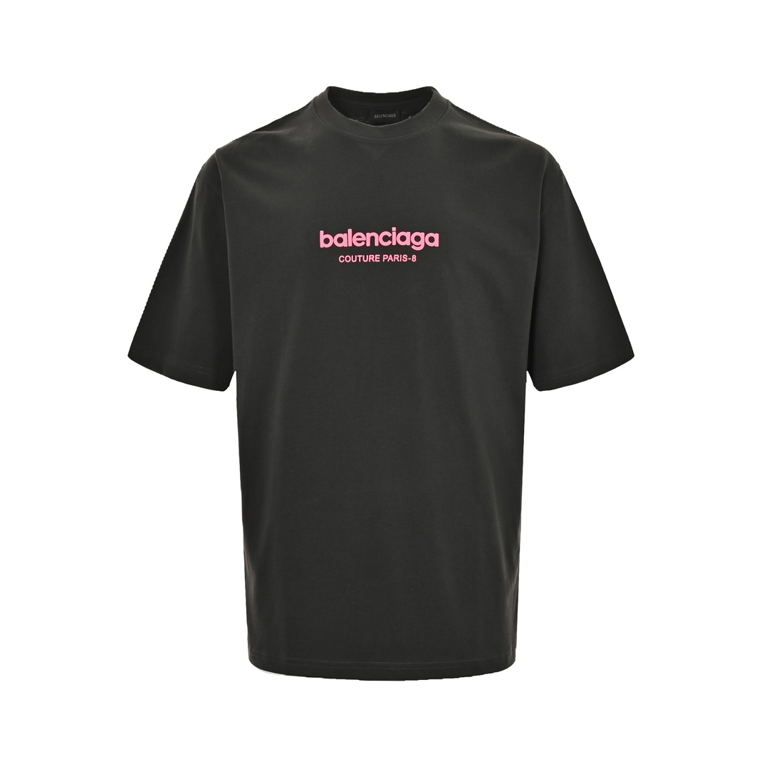 バレンシアガ 定番人気物 コピー 半袖 Tシャツ コットン ブラック 柔らかい 花柄_1