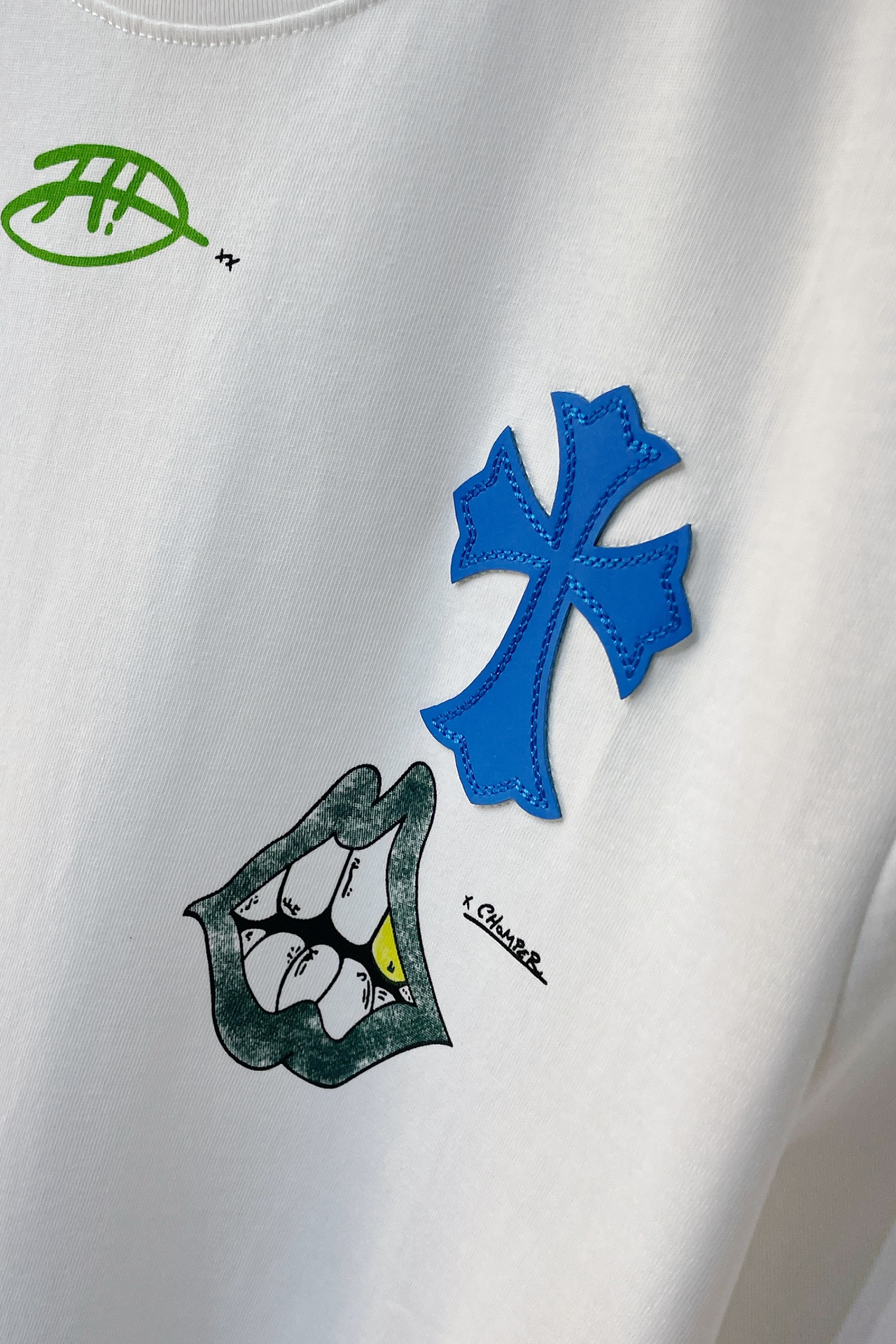 クロムハーツ tシャツ激安通販 トップス 純綿 半袖 カラフル十字架 ファッション 高品質 男女兼用 2色可選_6