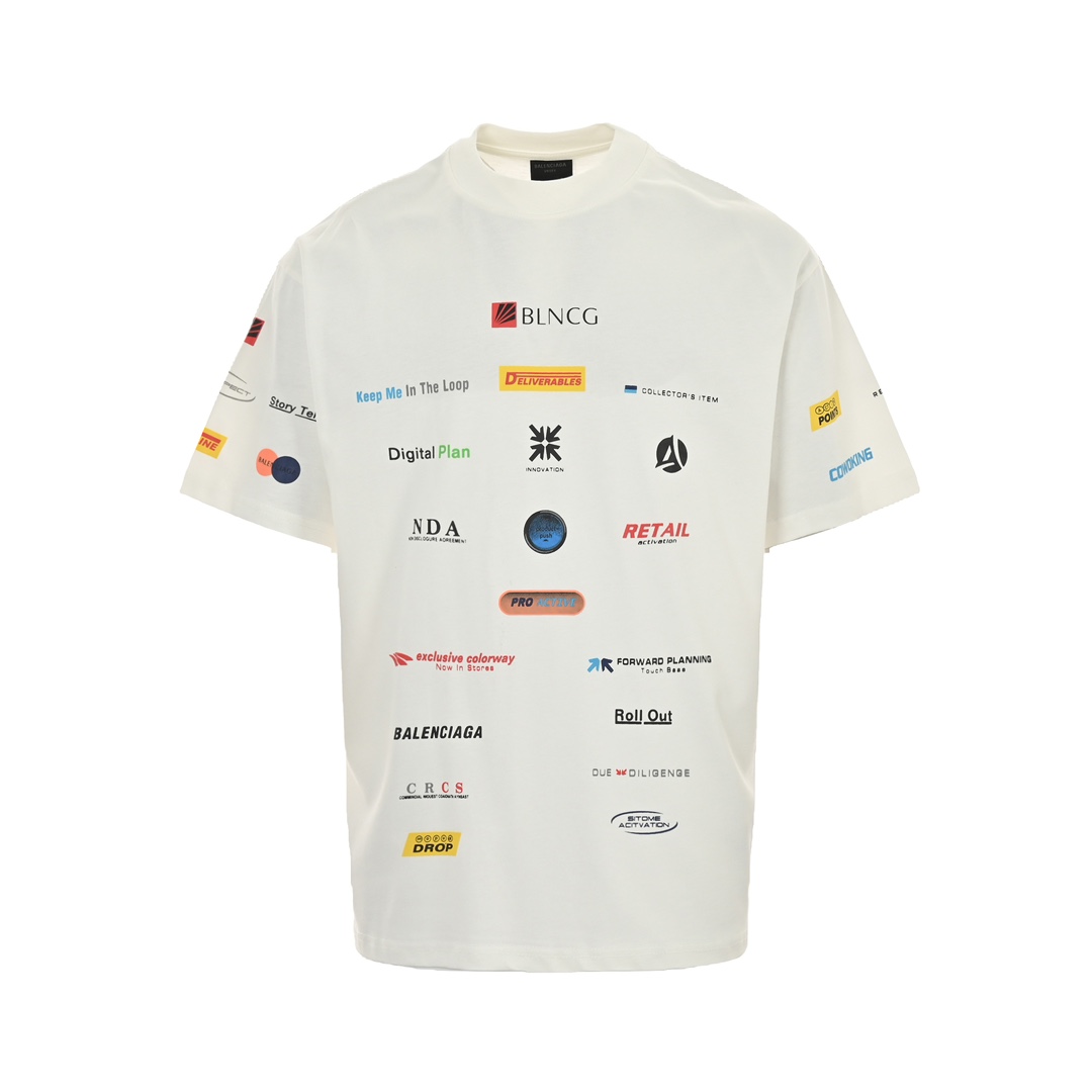 バレンシアガ BALENCIAGA限定 コピー 半袖 Tシャツ コットン ホワイト 柔らかい 花柄_1