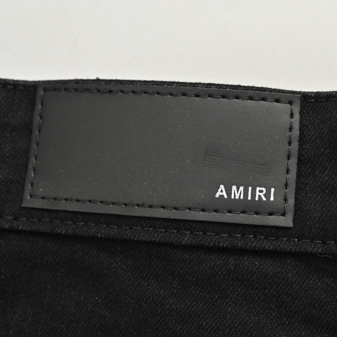AMIRI ズボン素材コピー デニムズボン 美脚 パンツ ジンーズ 日常服 柔らかい 通勤 通学 シンプル ブラック_5