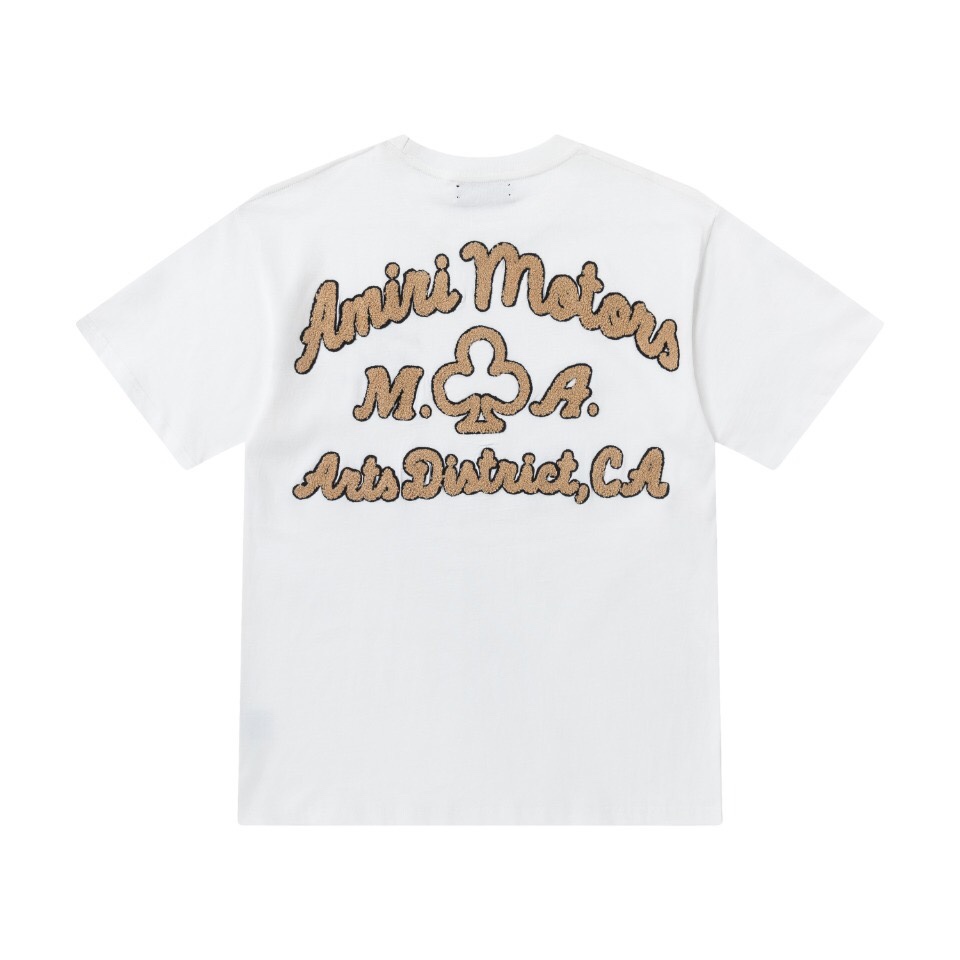 AMIRI 限定セール低価 アミリ tシャツ メンズ激安通販 半袖 シンプル 純綿 ロゴプリントトップス 人気 3色可選_3