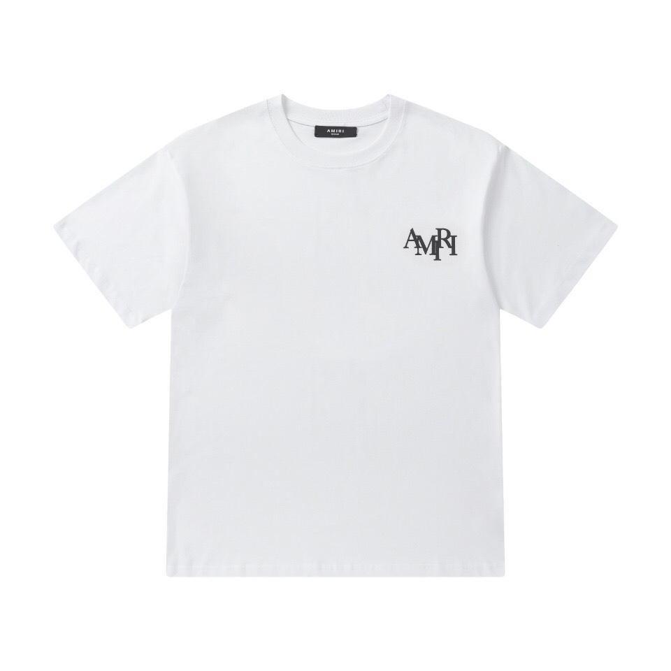 AMIRI 春夏人気セール安い アーミーティーシャツ激安通販 純綿 快適 トップス LOGOプリント 短袖 柔らかい 快適 2色可選_2