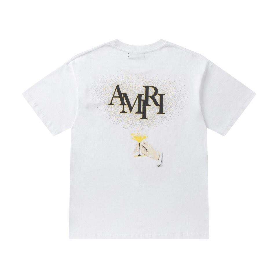 AMIRI 春夏人気セール安い アーミーティーシャツ激安通販 純綿 快適 トップス LOGOプリント 短袖 柔らかい 快適 2色可選_3
