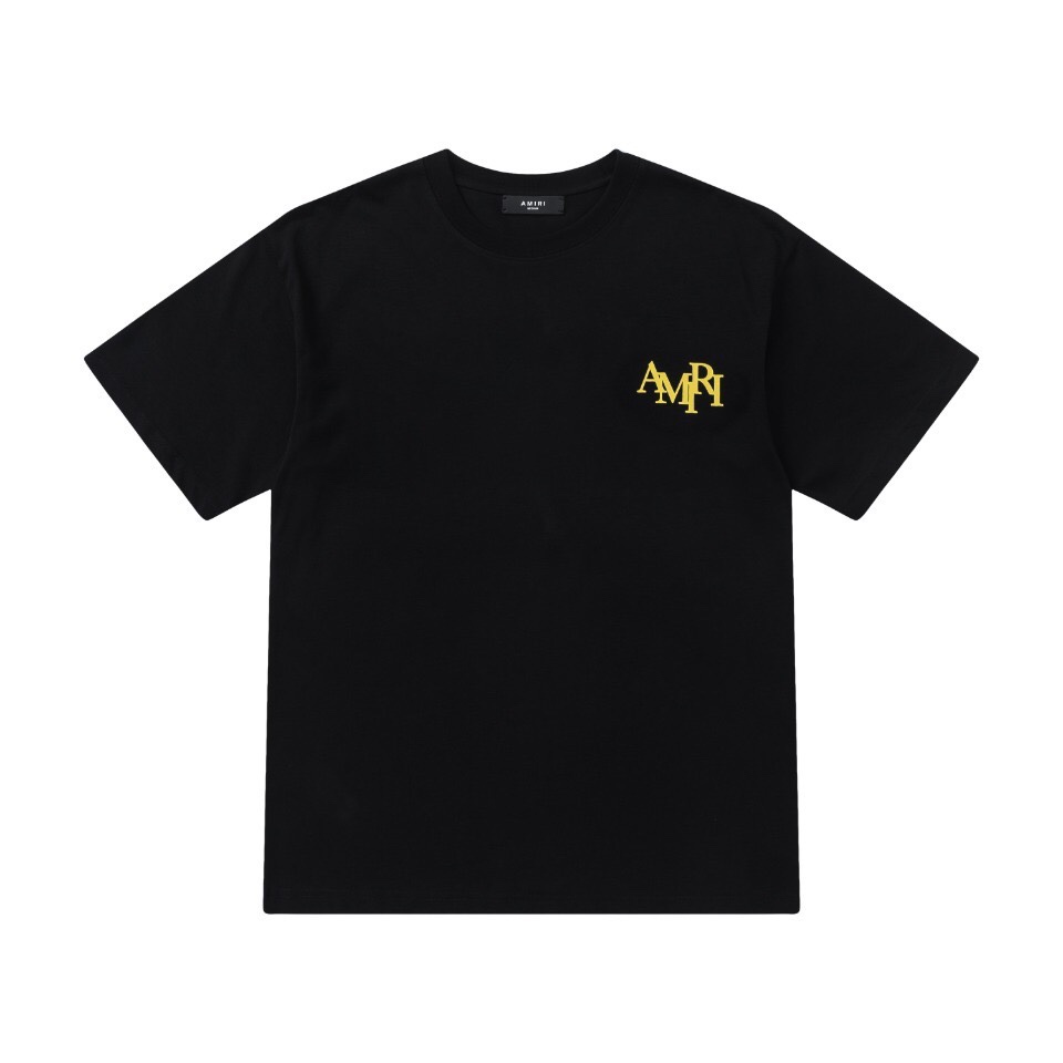 AMIRI 春夏人気セール安い アーミーティーシャツ激安通販 純綿 快適 トップス LOGOプリント 短袖 柔らかい 快適 2色可選_4