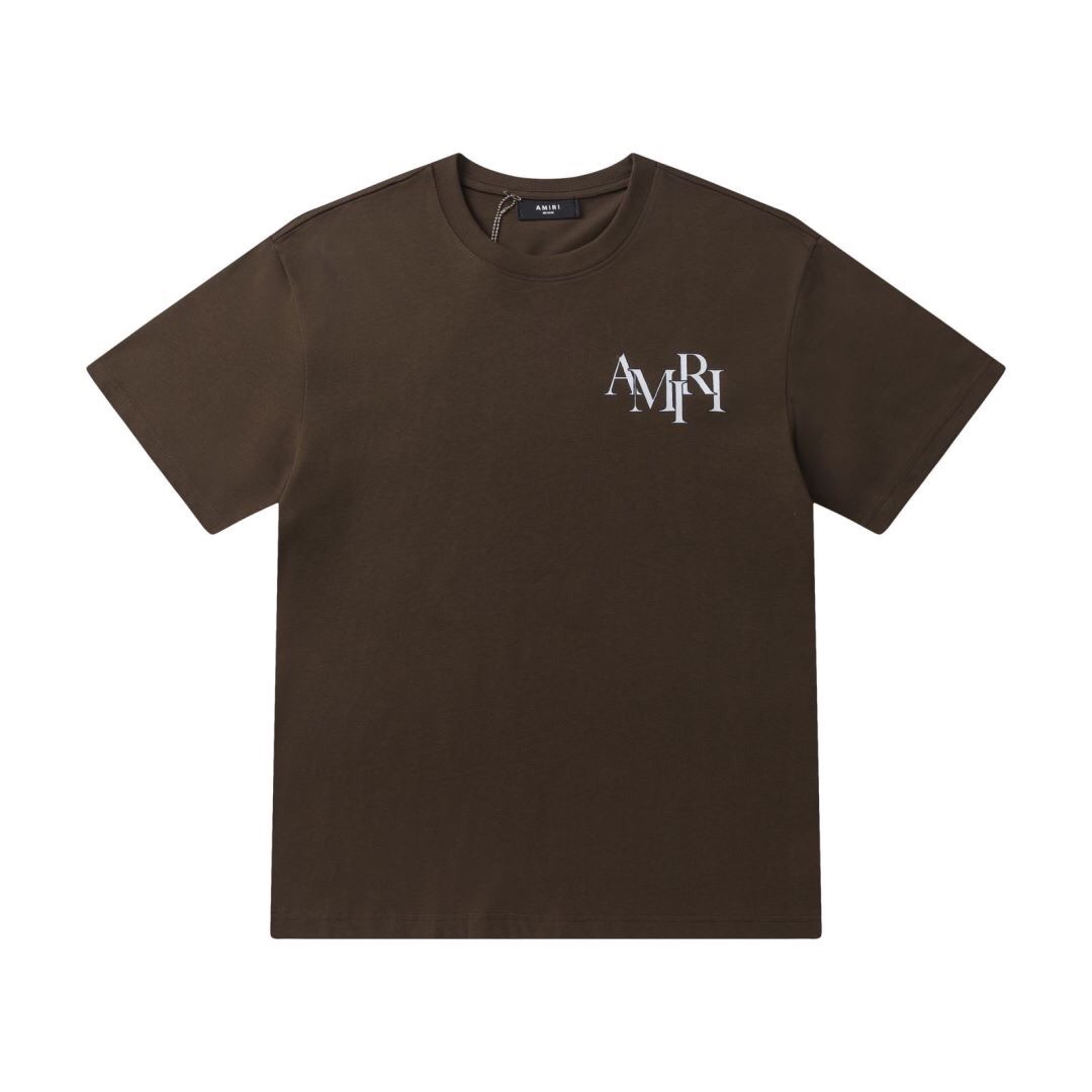 AMIRI 新作到着!! ミリぬい 服コピー 純綿 快適 トップス LOGOプリント 短袖 柔らかい 4色可選_4