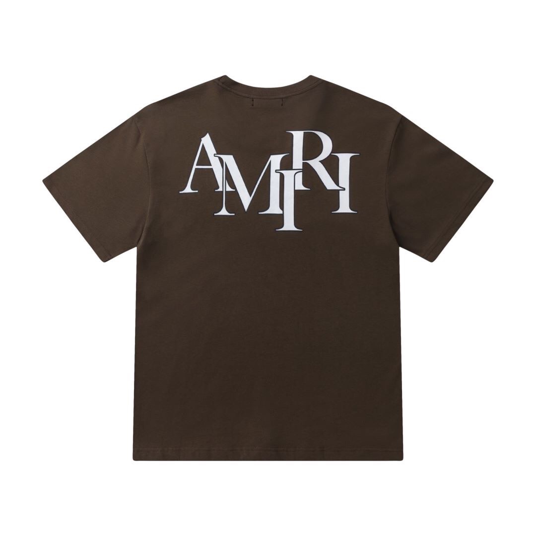 AMIRI 新作到着!! ミリぬい 服コピー 純綿 快適 トップス LOGOプリント 短袖 柔らかい 4色可選_5