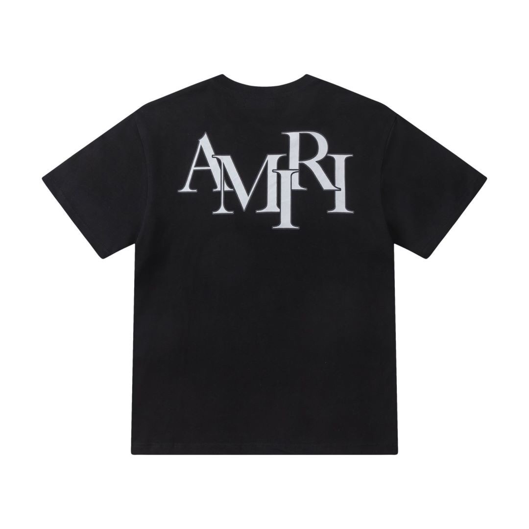 AMIRI 新作到着!! ミリぬい 服コピー 純綿 快適 トップス LOGOプリント 短袖 柔らかい 4色可選_7