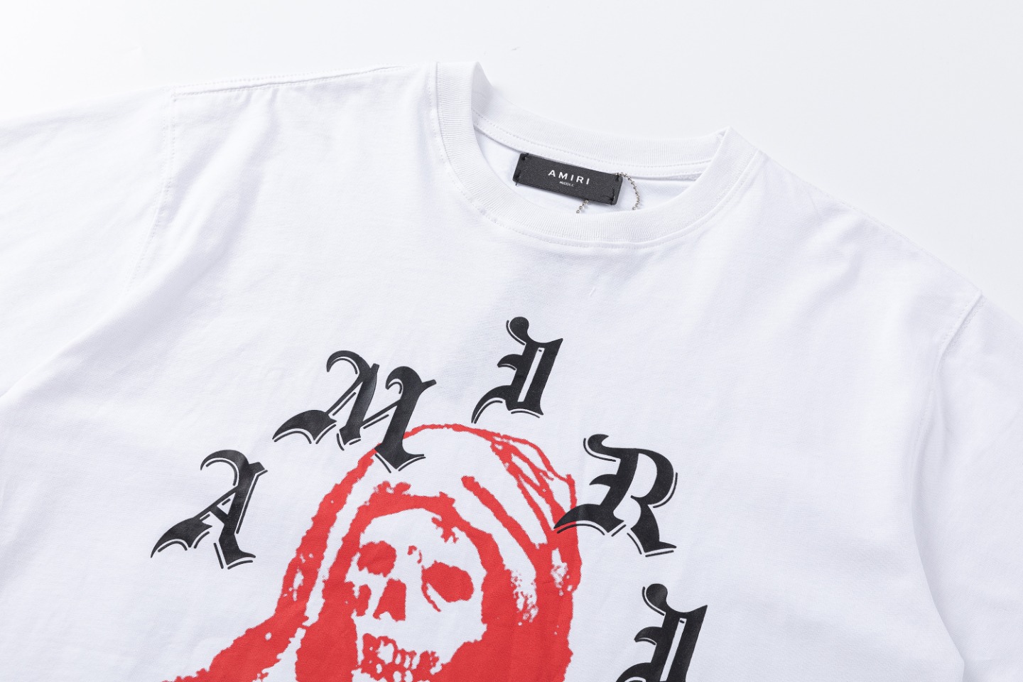 AMIRI 存在感のある tシャツヤーン ミサンガスーパーコピー プリント 純綿 シンプル 快適 トップス  短袖 柔らかい 2色可選_5