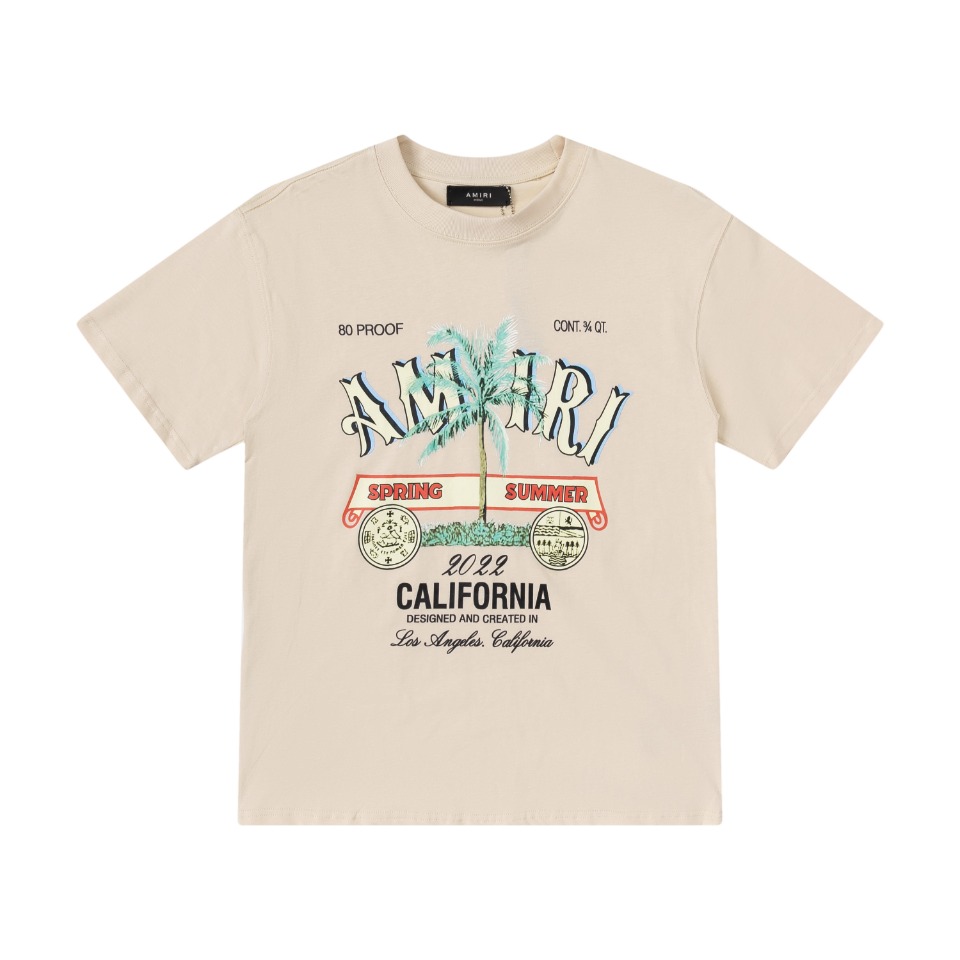 AMIRI [新季度]りあむ tシャツｎ級品 柔らかい プリント 純綿 シンプル 快適 トップス  短袖 メンズ 2色可選_2