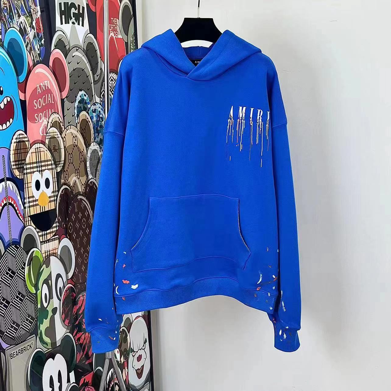Amiri アミリシャツ激安通販 柔らかい フード付き 人気品 刺繍 プリント 純綿 シンプル トップス 2色可選_2