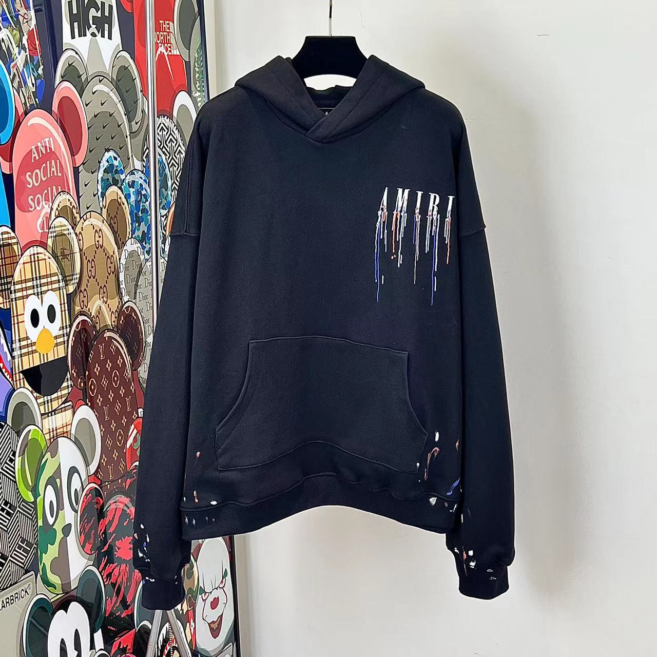 Amiri アミリシャツ激安通販 柔らかい フード付き 人気品 刺繍 プリント 純綿 シンプル トップス 2色可選_4