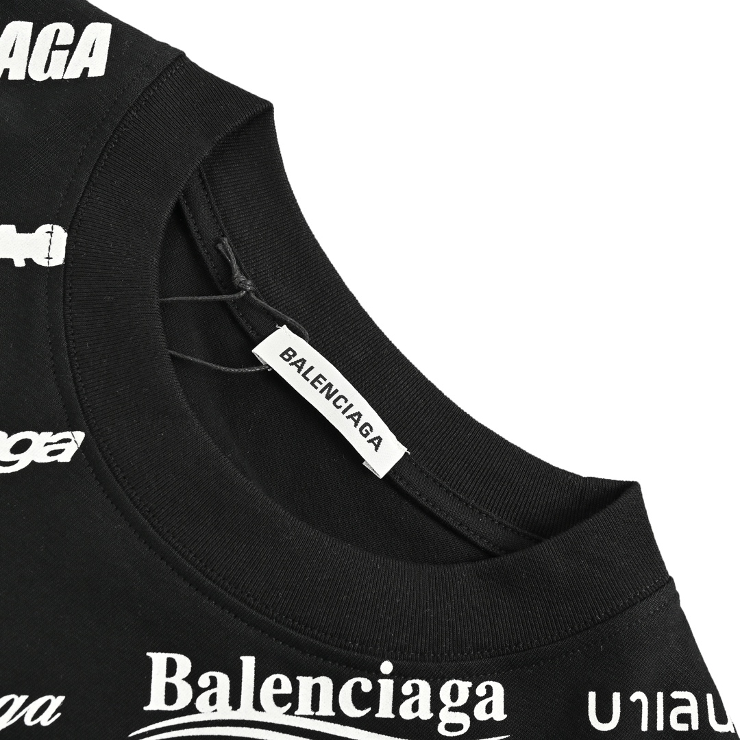 バレンシアガ 2024新作 コピー 半袖 Tシャツ コットン ブラック 柔らかい 花柄_3