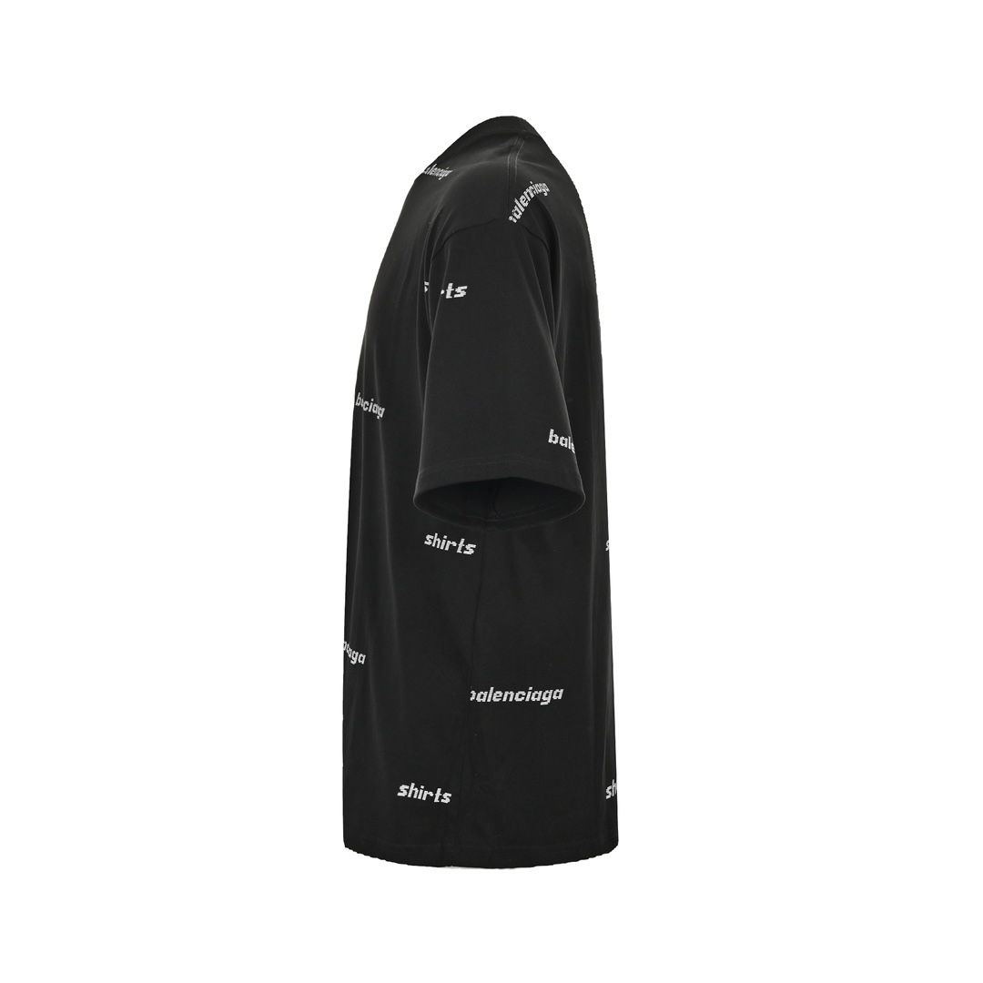 バレンシアガ BALENCIAGA限定 コピー 半袖 Tシャツ コットン ブラック 柔らかい 花柄_2