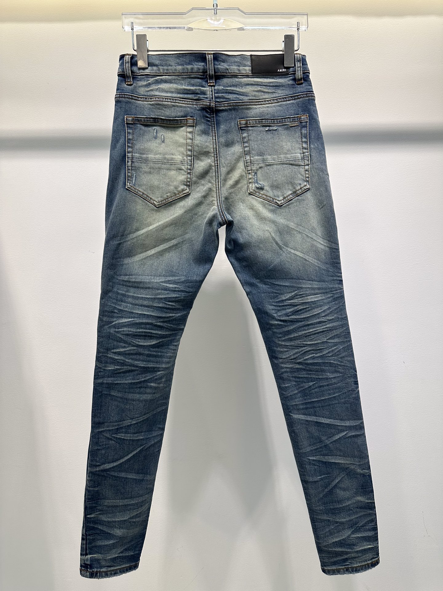 アミリジーンズコピー デニム ズボン 美脚 パンツ ダメージを施し ファッション 新品 シンプル ブルー_4