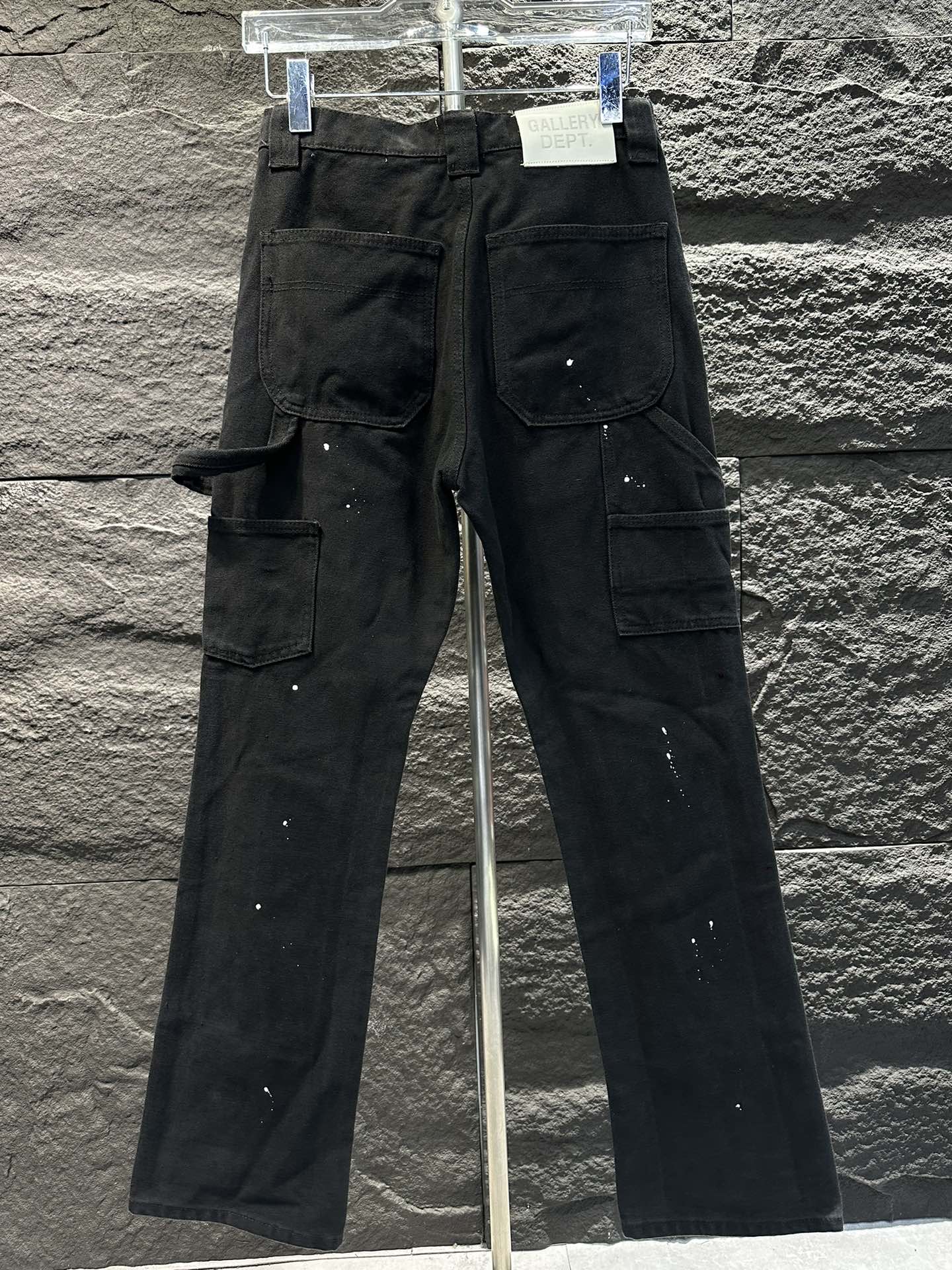 GALLERY DEPT ズボンアメリカサイズ激安通販 デニム ジンーズ 筒形パンツ プリント 柔らかい シンプル ブラック_6