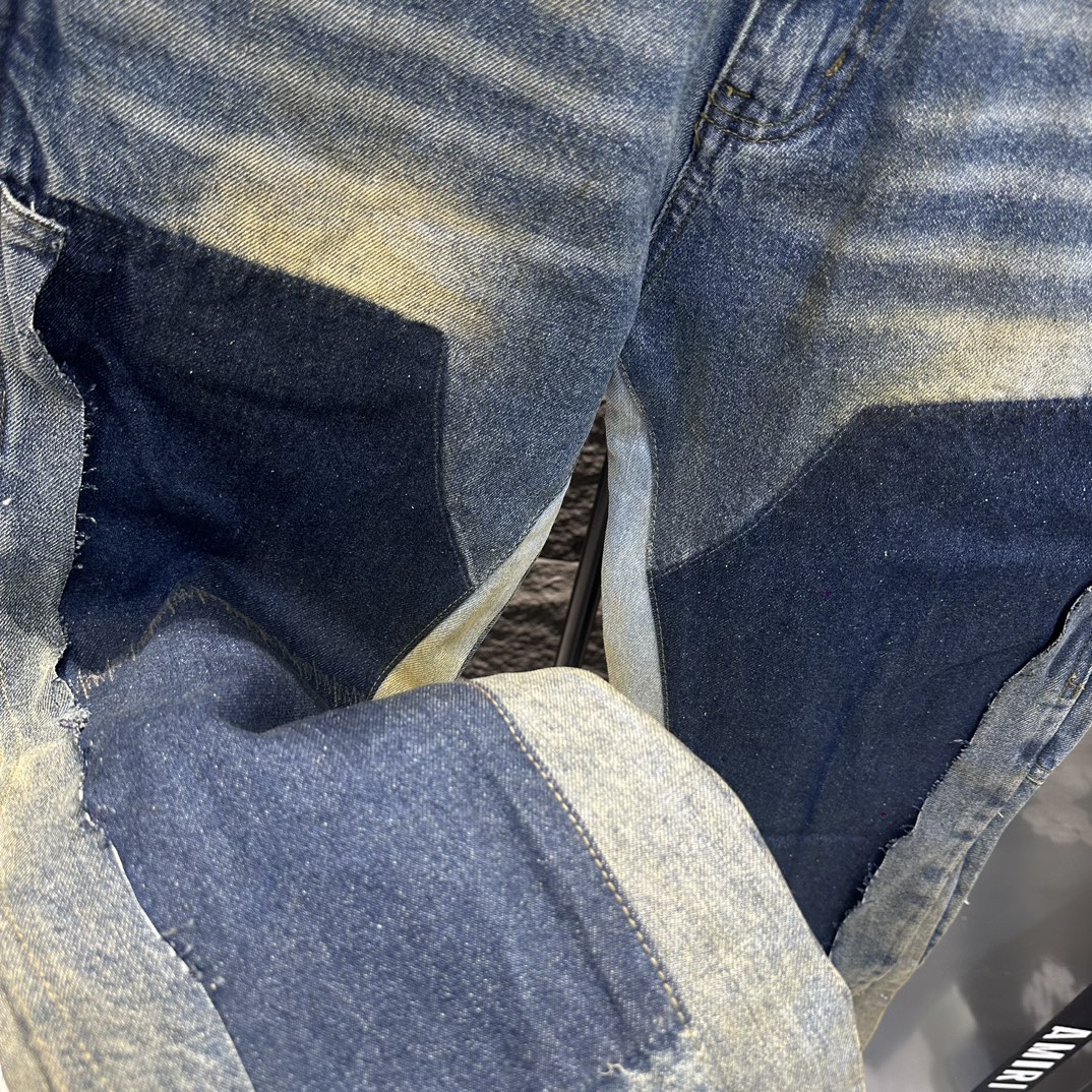 GALLERYDEPTアメリカミズアブ 利用偽物 デニム 柔らかい ジンーズ パンツ ズボン お勧め品 人気定番 パッチ ブルー_4