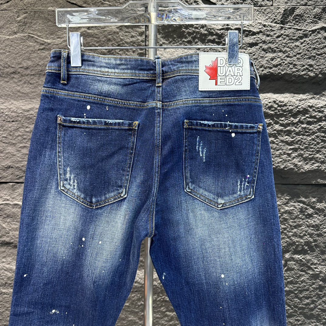 DSQUARED2 期間限定SALE!! アメリカミズアブ激安通販 デニム素材 美脚 柔らかい ジンーズ パンツ 通学 ブルー_4