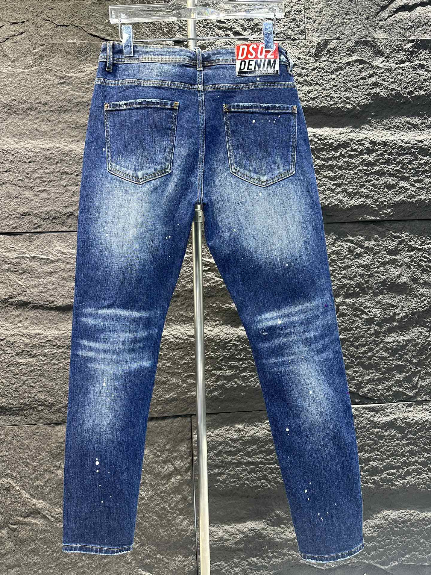 DSQUARED2新作入荷格安 ディスクエアード 店舗コピー デニム素材 美脚 柔らかい ジンーズ パンツ シンプル 流行 ブルー_6