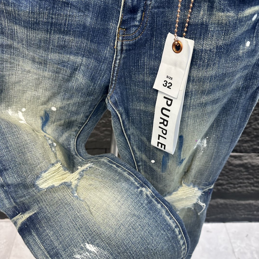 purple brand 限定セール低価 ズボンのワタリとはＮ級品 デニム 柔らかい ジンーズ パンツ 品質保証 ブルー_7