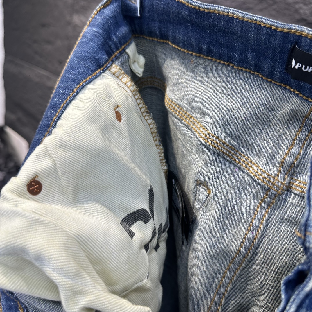 purple brand 限定セール低価 ズボンのワタリとはＮ級品 デニム 柔らかい ジンーズ パンツ 品質保証 ブルー_9