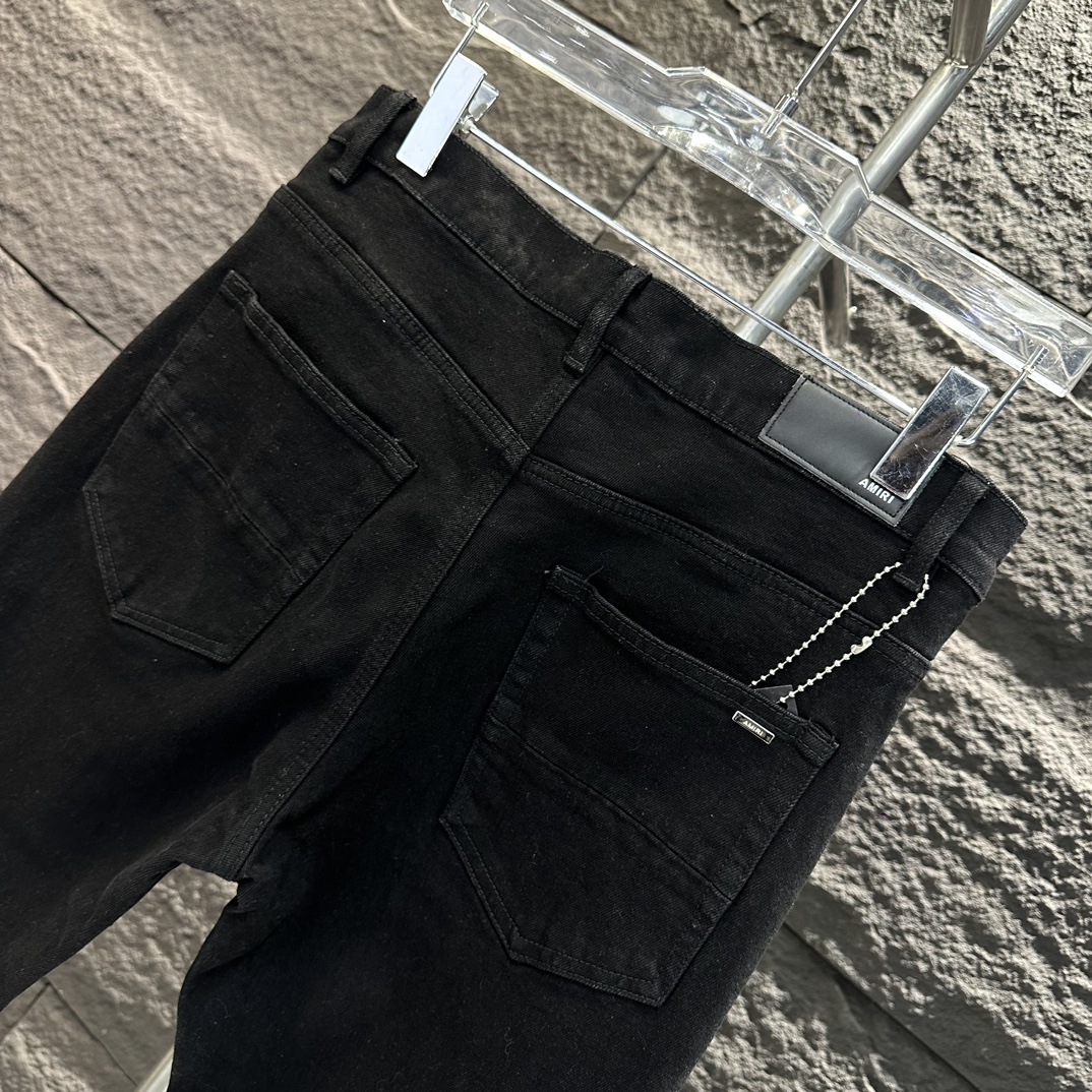 AMIRI ジーンズ エマール激安通販 シンプル ジンーズ パンツ ズボン デニム素材 柔らかい 通学 人気新品 ブラック_5