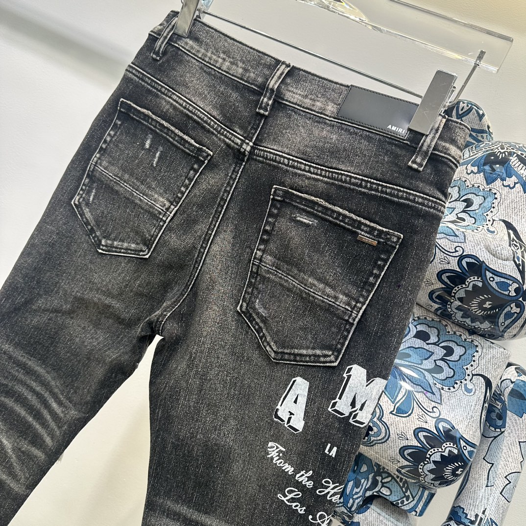 AMIRIジーンズ505コピー シンプル ジンーズ パンツ ズボン デニム素材 柔らかい ファッション ブラック_5