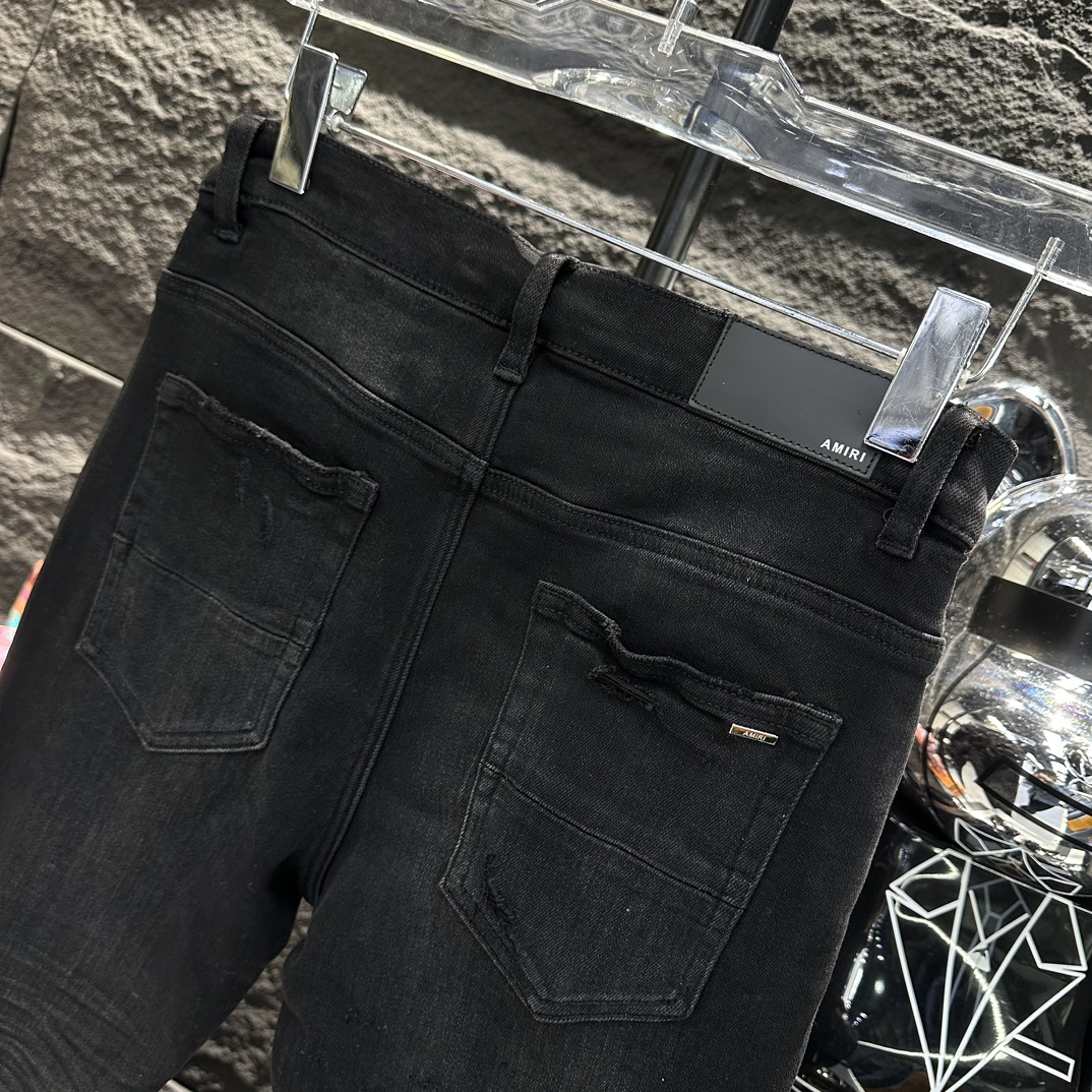 AMIRI HOT 2024夏の定番 amiriズボン偽物 シンプル ジンーズ パンツ 人気定番 デニム素材 新品 ブラック_5