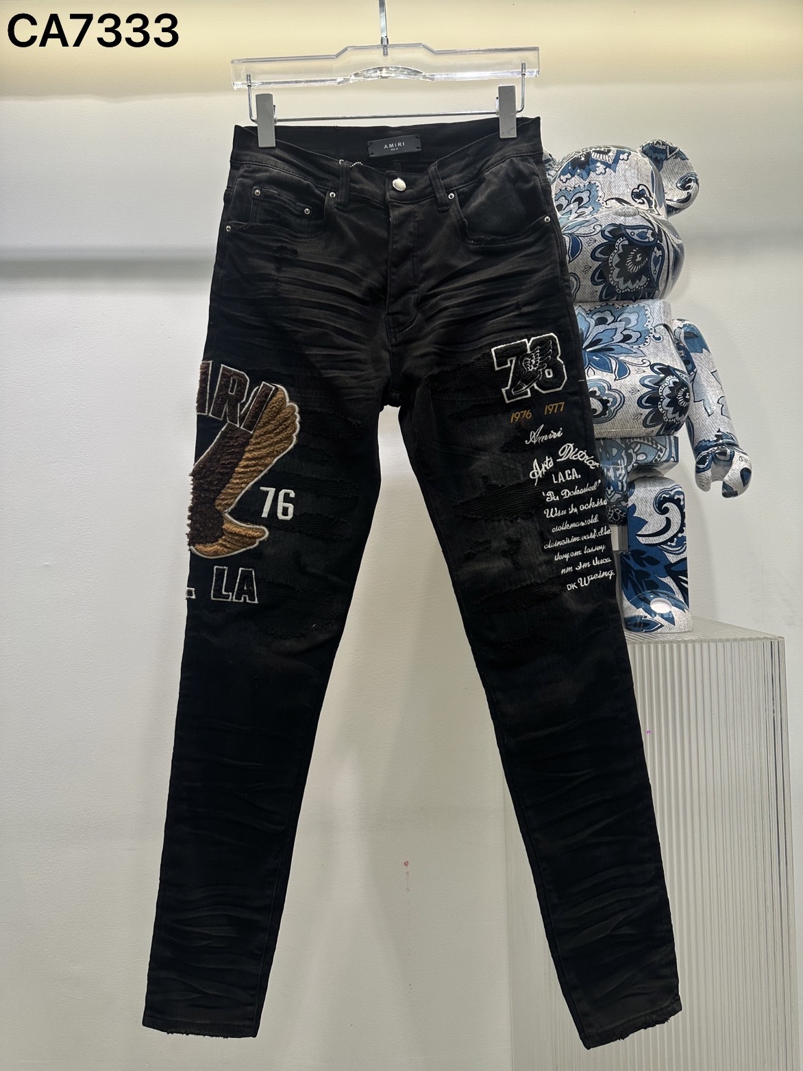 AMIRI 人気定番可愛いアミリ ズボンＮ級品 シンプル ジンーズ パンツ 高級感 デニム素材 新品 ブラック_1