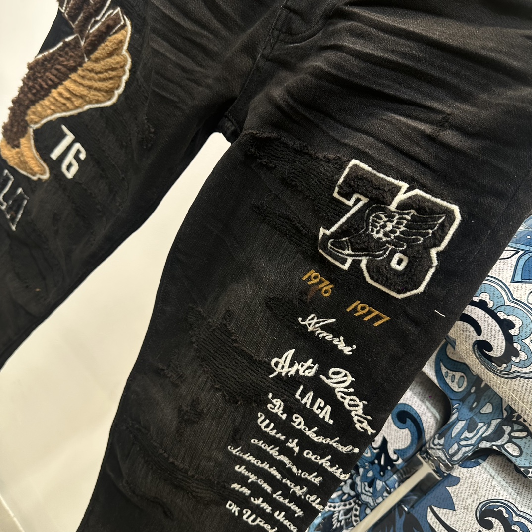 AMIRI 人気定番可愛いアミリ ズボンＮ級品 シンプル ジンーズ パンツ 高級感 デニム素材 新品 ブラック_4