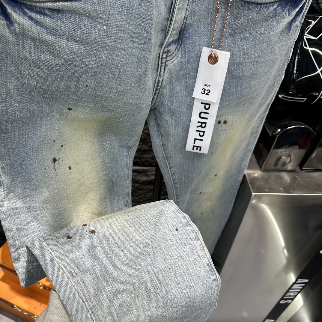 AMIRI 激安大特価最新作の アメリカミズアブコピー シンプル ジンーズ パンツ 高級感 デニム素材 ブルー_4