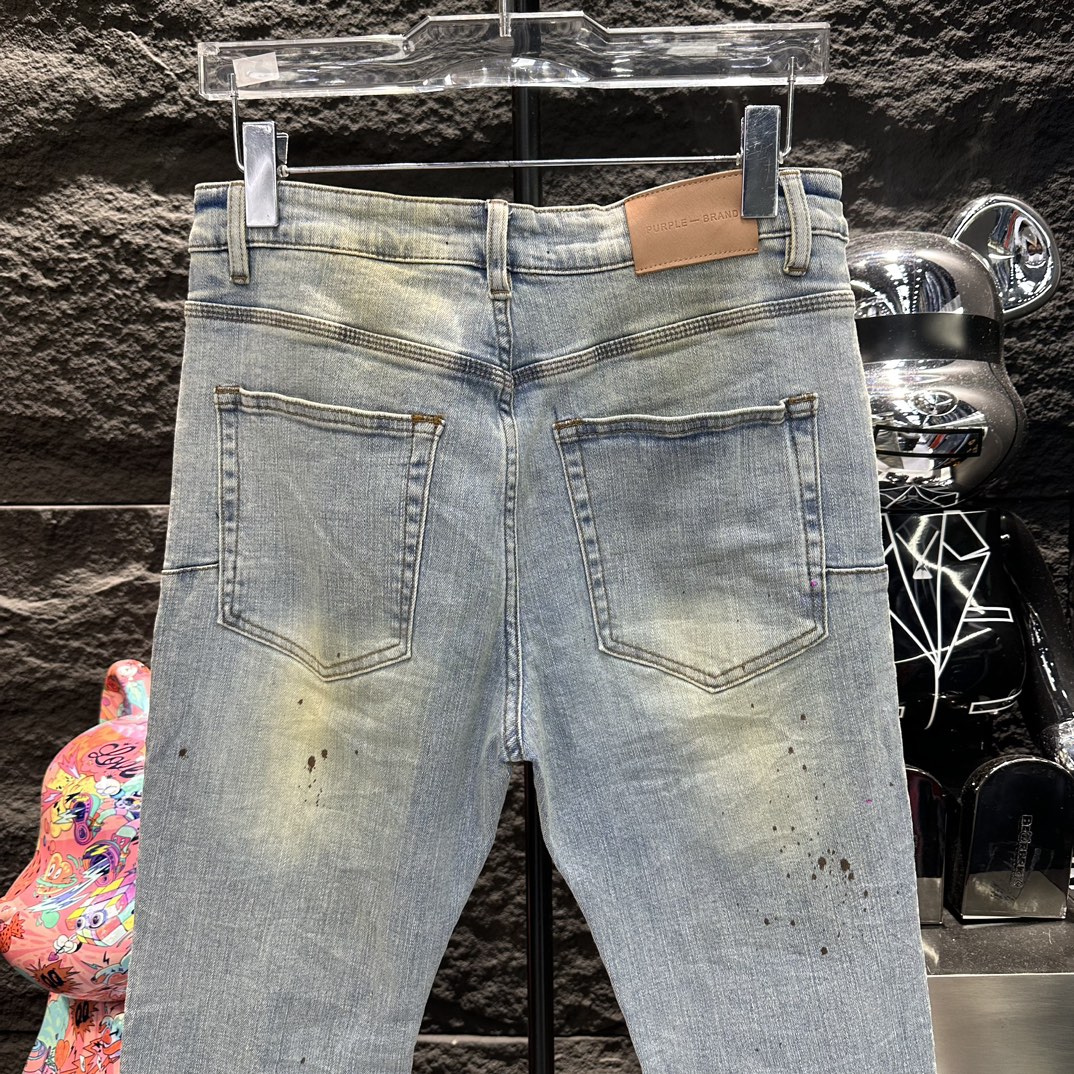 AMIRI 激安大特価最新作の アメリカミズアブコピー シンプル ジンーズ パンツ 高級感 デニム素材 ブルー_5