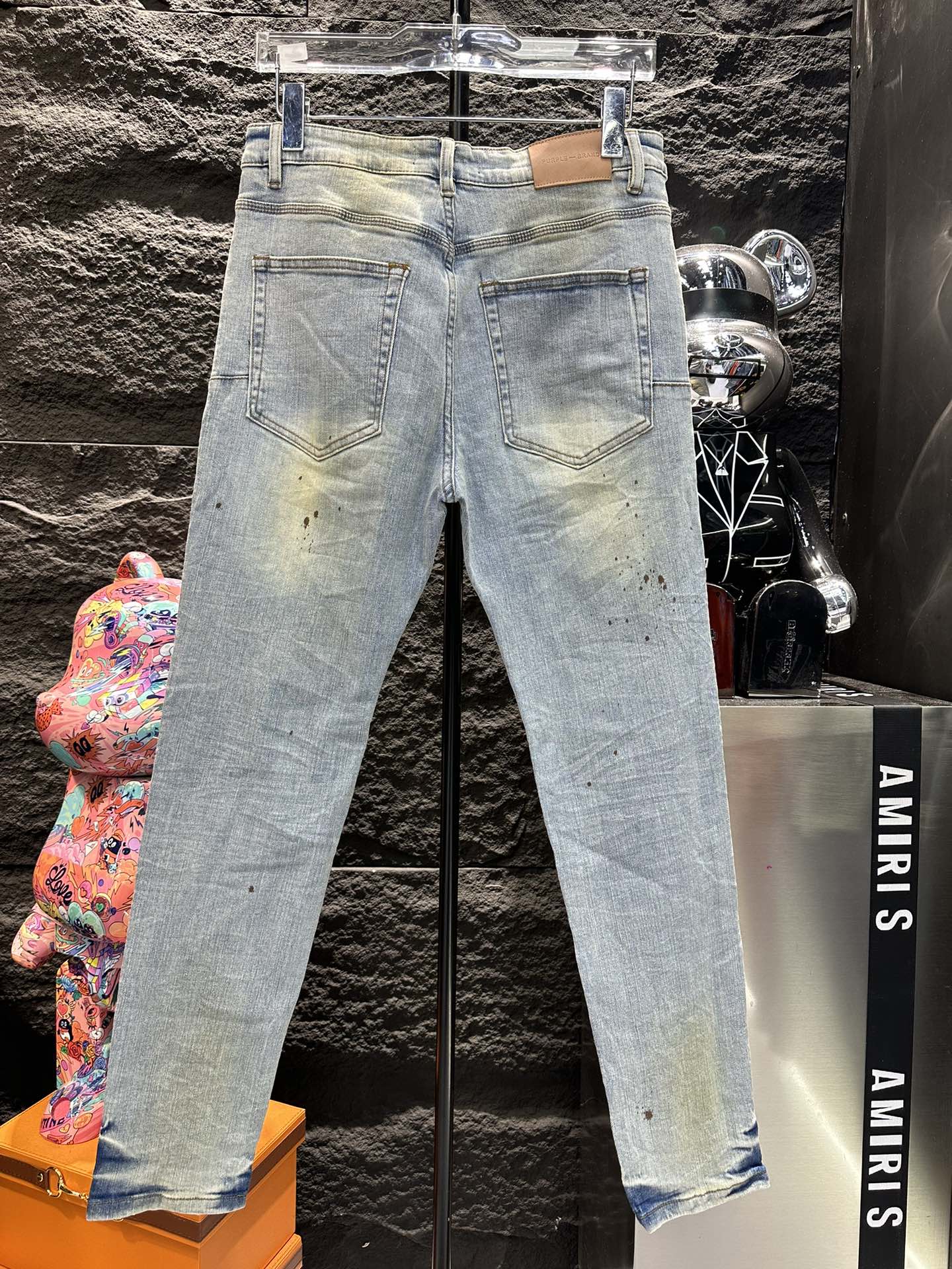 AMIRI 激安大特価最新作の アメリカミズアブコピー シンプル ジンーズ パンツ 高級感 デニム素材 ブルー_6