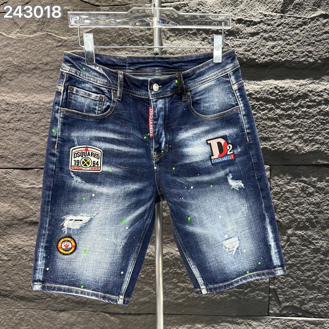 DSQUARED2 アメリカミズアブとはコピー ショットパンツ デニム素材 夏新作 カジュアルパンツ 人気品 柔らかい ブルー_1