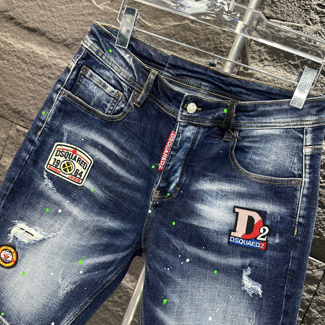 DSQUARED2 アメリカミズアブとはコピー ショットパンツ デニム素材 夏新作 カジュアルパンツ 人気品 柔らかい ブルー_2