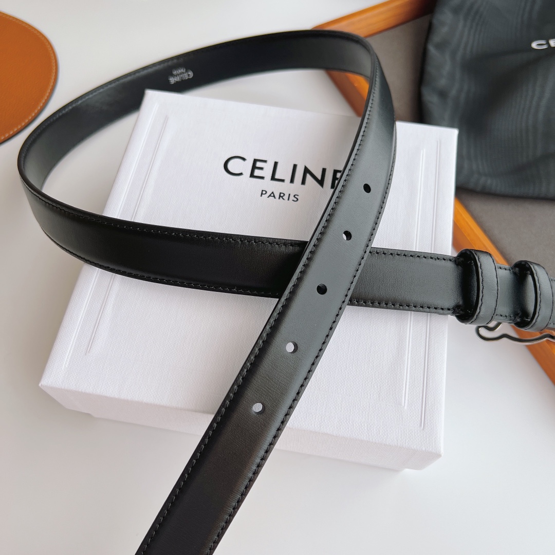 セリーヌ CELINE限定 スーパーコピー ベルト レザー ブラック サイズ調整可能 穴_6