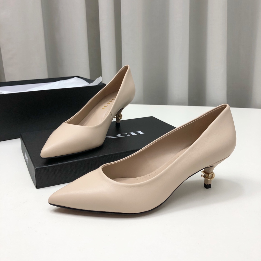 COACHコーチのブーツスーパーコピー ハイビール 底5.5㎝ 歩きやすい 走れるパンプス 痛くない レディース ピンク_3