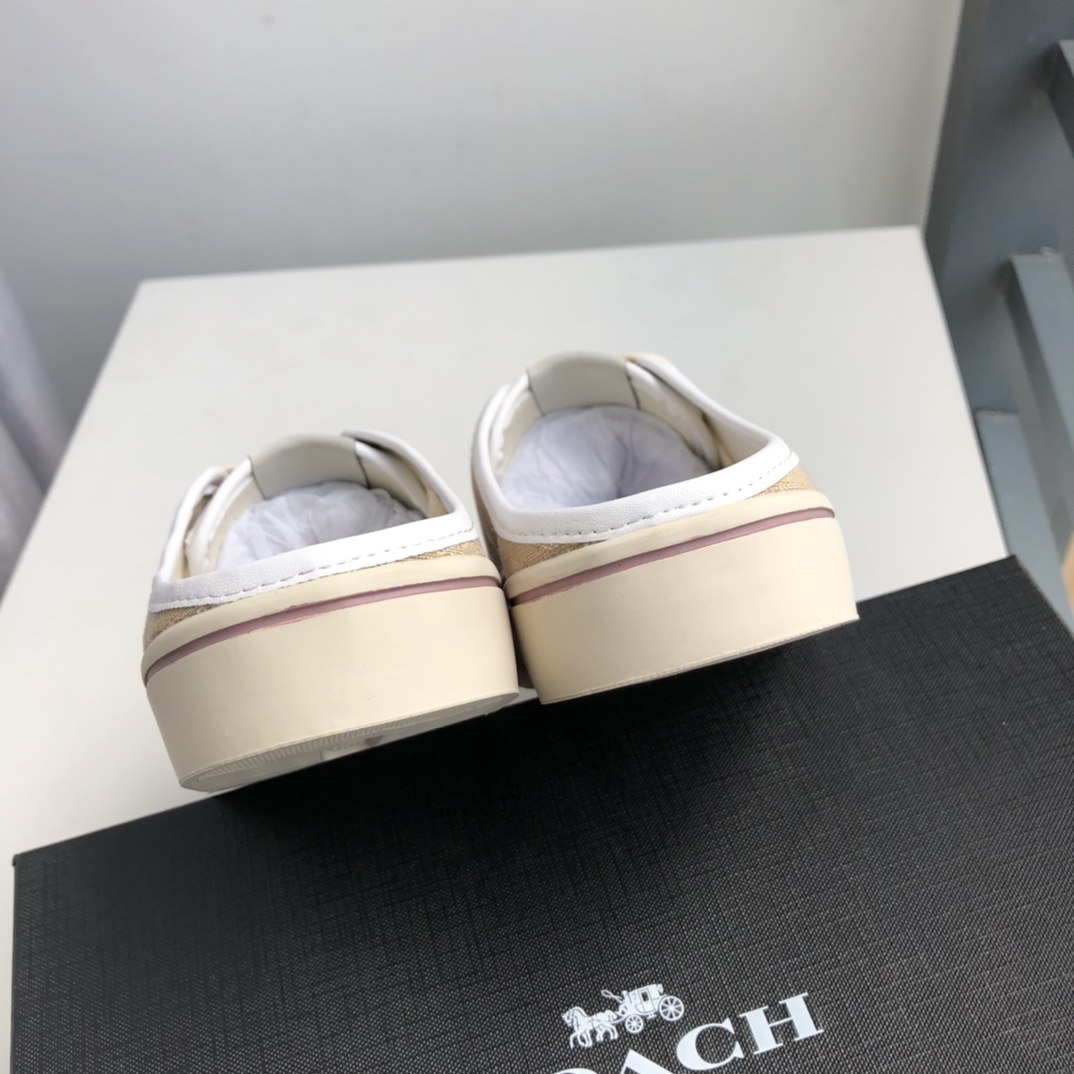 COACHコーチシューズレディースコピー 日常シューズ サンダル スリッパ 履きやすく ファッション 花柄 杏色_7