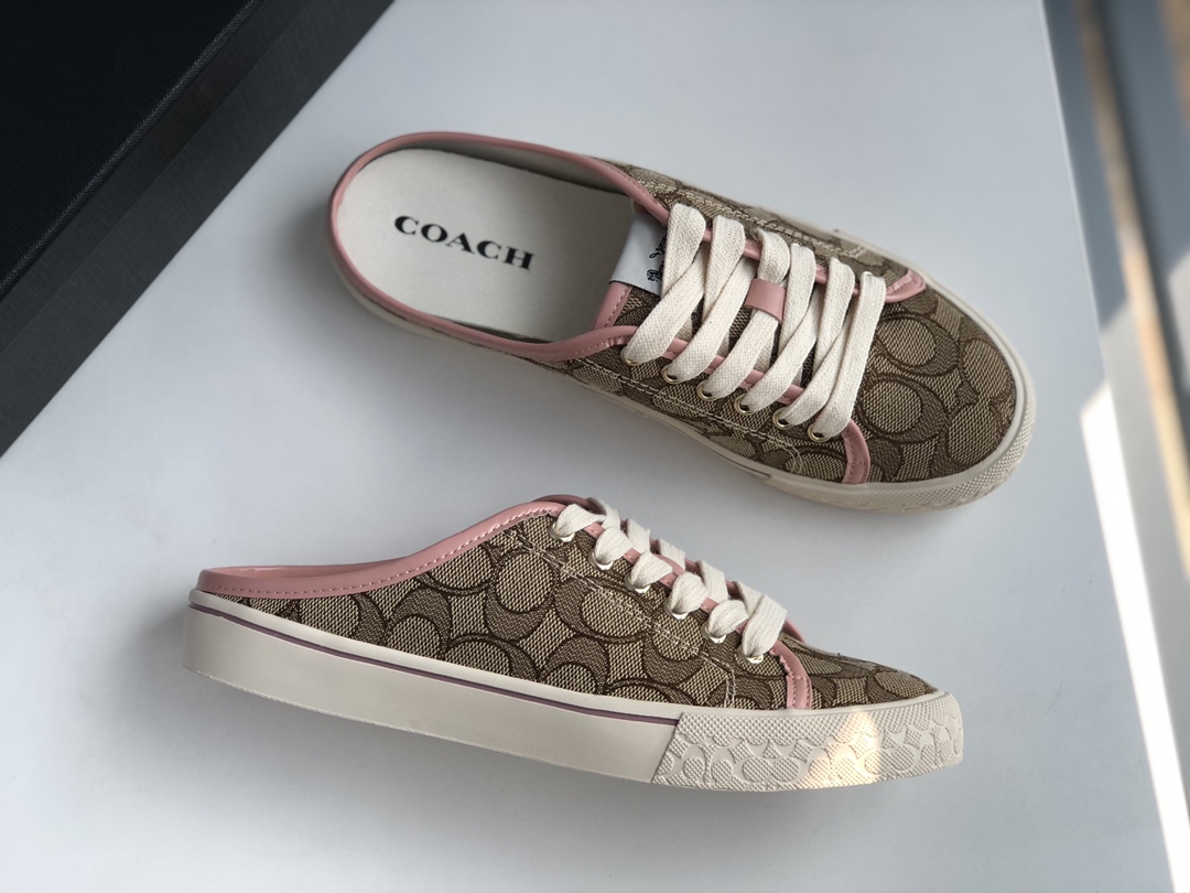 COACHコーチ靴レディーススーパーコピー シューズ サンダル スリッパ 履きやすく 花柄 ファッション ブラウン_2