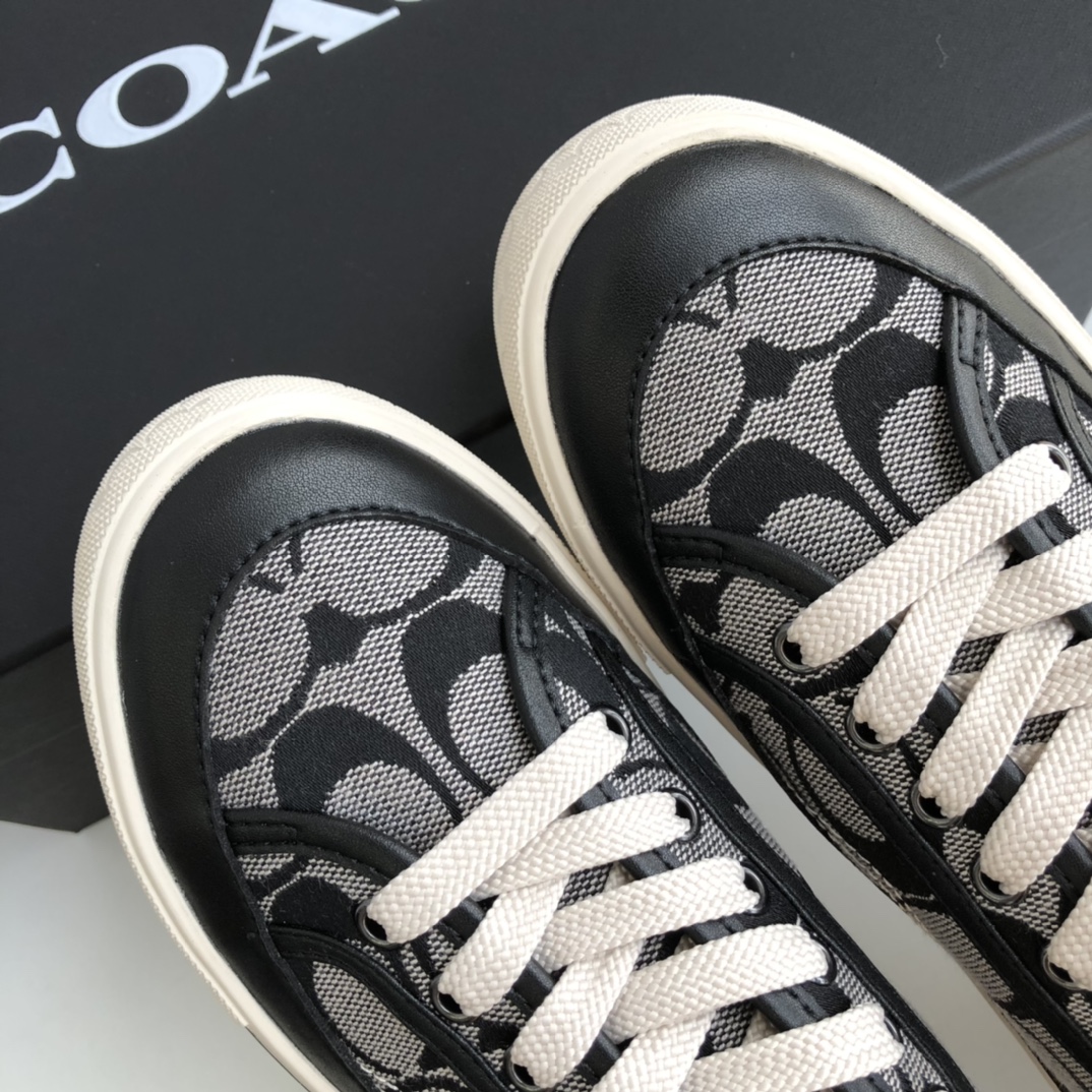 COACHコーチ靴スーパーコピー シューズ 通気性 防滑底 スニーカー 履きやすく 花柄 人気新作 レディース ブラック_5
