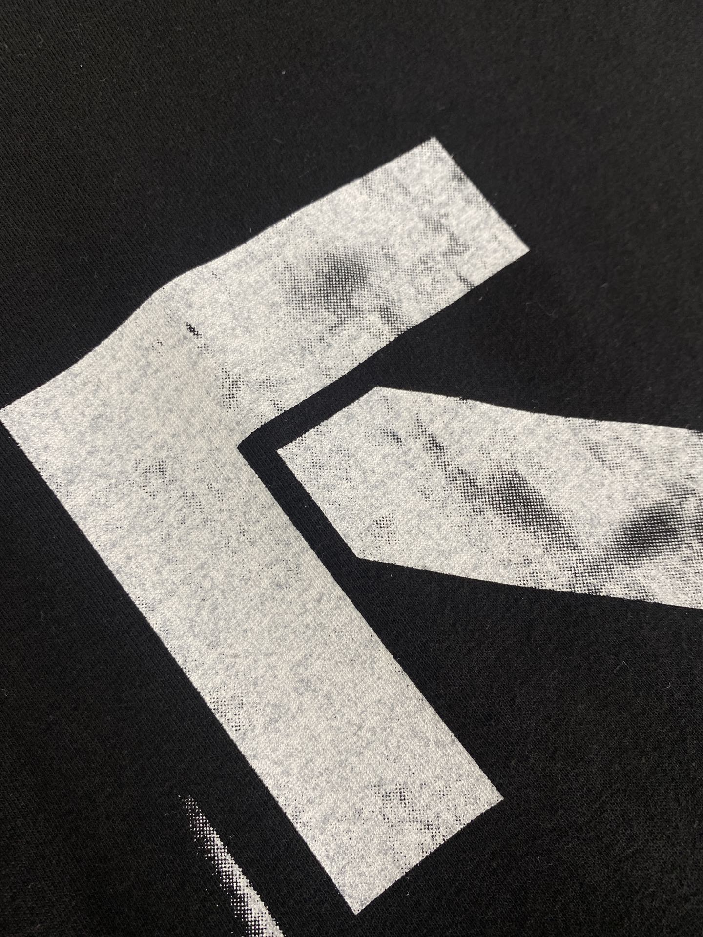 オフホワイトtシャツ激安通販 トップス 純綿 ファッション ゆったり 男女兼用 ロゴプリント カジュアル ブラック_3
